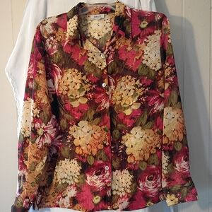 Vibrant Floral Button-Down Shirt